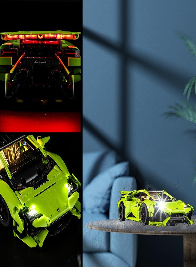 Vaodest مصباح LED من Vaodest لمجموعة Lego Lamborghini Huracán Tecnica 42161، تصميم وتكوين متوافق مع الموديل 42161 (مصباح LED فقط، وليس مجموعة مكعبات البناء). - Image 4